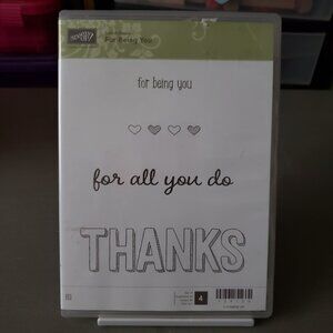 Stampin' Up! 'FOR BEING YOU' Cling Stamp Set (Used)